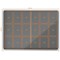 Nobo Premium Plus Felt Lockable Notice Board, 18xA4, W1352xH967xD63mm, Grey
