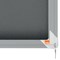 Nobo Premium Plus Felt Lockable Notice Board, 18xA4, W1352xH967xD63mm, Grey