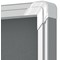 Nobo Premium Plus Felt Lockable Notice Board, 18xA4, W1352xH967xD63mm, Grey