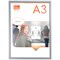 Nobo Poster Frame, A3, Anodised Clip Wall Mountable, Silver