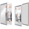 Nobo Poster Frame, A4, Anodised Clip Wall Mountable, Silver