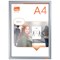 Nobo Poster Frame, A4, Anodised Clip Wall Mountable, Silver