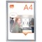 Nobo A4 Poster Frame Anodised Clip Wall Mountable Silver