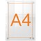 Nobo Acrylic Wall Mounted Poster Frame, A4, Clear