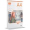 Nobo Counter Top Acrylic Freestanding Poster Frame, A4, Clear