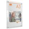 Nobo Acrylic Wall Mounted Repositionable Poster Frame, A3, Clear