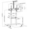Neomounts Portable TV Floor Stand, Suitable for 60-100" TVs, Adjustable Height and Tilt, Black
