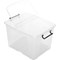Strata Smart Box With Clip-On Folding Lid, 40 Litres, Clear