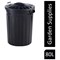 Strata Bin With Metal Clip Handles, 80 Litre, Black