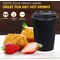 Belgravia Triple Walled Ripple Paper Cups, 454ml, Black, Pack of 25
