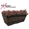 Fixtures Barrel Design Brown Trough, 50.8cm x 25.4cm x 19cm
