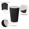 Belgravia Triple Walled Ripple Paper Cups, 227ml, Black, Pack of 25