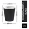 Belgravia Triple Walled Ripple Paper Cups, 341ml, Black, Pack of 25