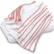 Quality White Dishcloths, White with Red Edge, Pack of 8