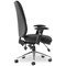 Chiro High Back Operator Chair, Height Adjustable Arms, Black