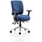 Chiro Medium Back Operator Chair, Height Adjustable Arms, Blue