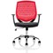 Dura Operator Chair, Fixed Height Arms, Red