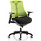 Flex Task Operator Chair, Black Frame, Black Seat, Green Back