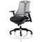 Flex Task Black Frame & Seat Operator Chair, Height Adjustable Arms, Grey Back