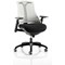 Flex Task Black Frame & Seat Operator Chair, Height Adjustable Arms, Off-White Back