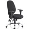 Lisbon Task Operator Chair, Height Adjustable Arms, Black - Delivered Built