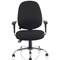 Lisbon Task Operator Chair, Height Adjustable Arms, Black - Delivered Built