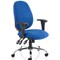 Lisbon Task Operator Chair, Height Adjustable Arms, Blue - Delivered Built