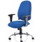 Lisbon Task Operator Chair, Height Adjustable Arms, Blue - Delivered Built