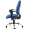 Lisbon Task Operator Chair, Height Adjustable Arms, Blue - Delivered Built