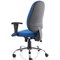 Lisbon Task Operator Chair, Height Adjustable Arms, Blue - Delivered Built