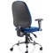 Lisbon Task Operator Chair, Height Adjustable Arms, Blue - Delivered Built