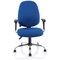 Lisbon Task Operator Chair, Height Adjustable Arms, Blue