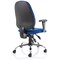 Lisbon Task Operator Chair, Height Adjustable Arms, Blue