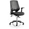 Relay Black Mesh Back Operator Chair, Folding Arms, Black