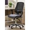 Relay Black Mesh Back Bonded Leather Operator Chair, Folding Arms, Black