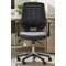 Relay Black Mesh Back Bonded Leather Operator Chair, Folding Arms, Black