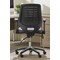 Relay Black Mesh Back Bonded Leather Operator Chair, Folding Arms, Black