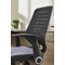 Relay Black Mesh Back Bonded Leather Operator Chair, Folding Arms, Black