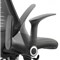 Relay Leather Operator Chair, Silver Mesh Back, Black, With Folding Arms