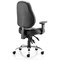 Storm Leather Operator Chair, Black, Assembled
