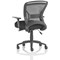 Zeus Task Mesh Back Operator Chair, Folding Arms, Black