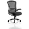 Houston Heavy Duty Task Operator Chair, Mesh Back, Fabric Seat, Black, Assembled