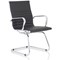 Nola Leather Cantilever Chair, Black