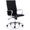 Nola High Back Executive Chair, Fixed Height Arms, Black