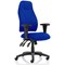 Posture High Back Chair, Height Adjustable Arms, Blue
