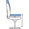 Posture High Back Chair, Height Adjustable Arms, Blue