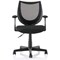 Gleam SoHo Mesh Back Chair, Fixed Height Arms, Black