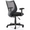 Gleam SoHo Mesh Back Chair, Fixed Height Arms, Black