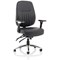 Barcelona Bonded Leather Operator Chair, Height Adjustable Arms, Black