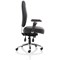 Barcelona Bonded Leather Operator Chair, Height Adjustable Arms, Black